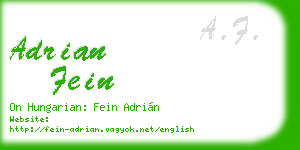 adrian fein business card